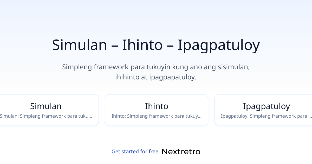 Simulan – Ihinto – Ipagpatuloy