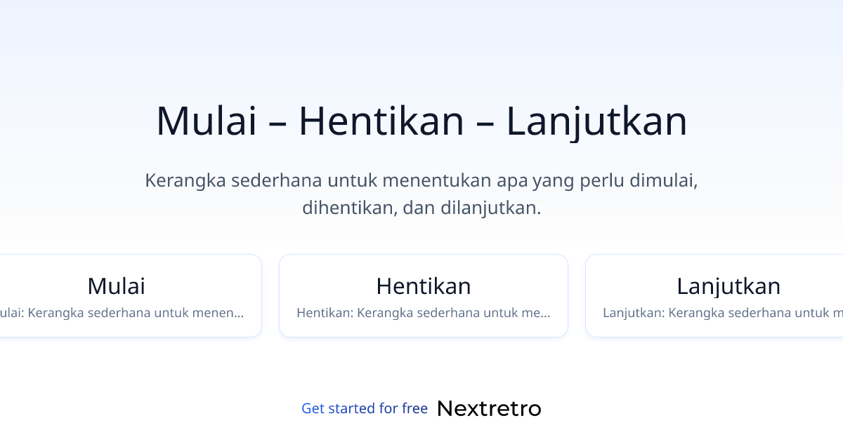 Mulai – Hentikan – Lanjutkan