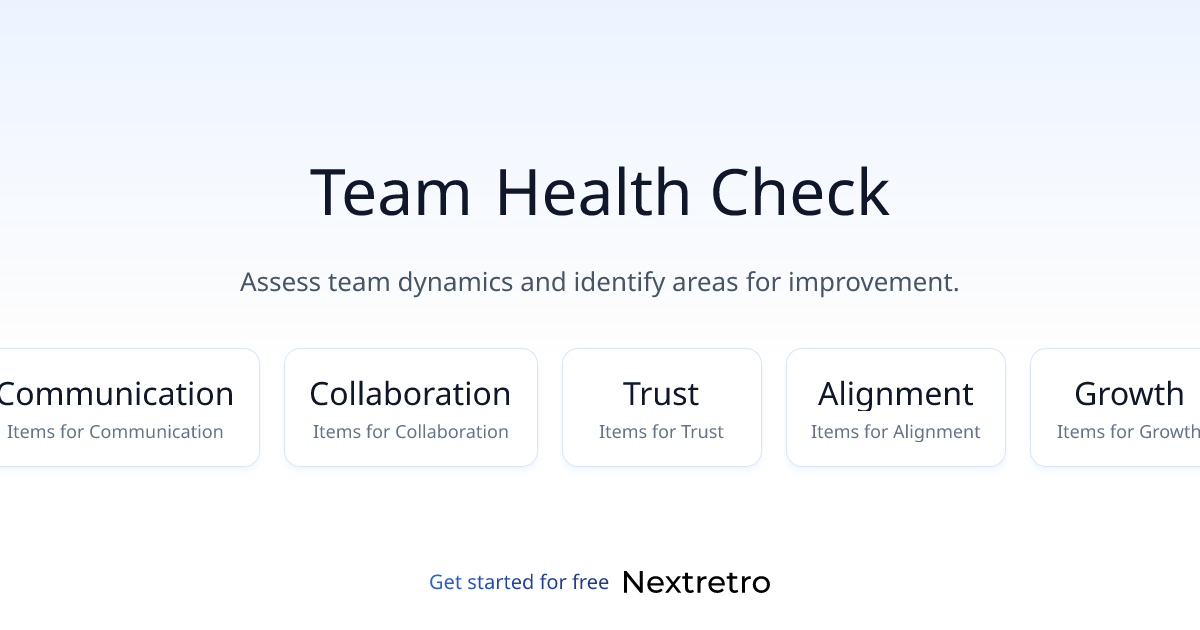 Team Health Check