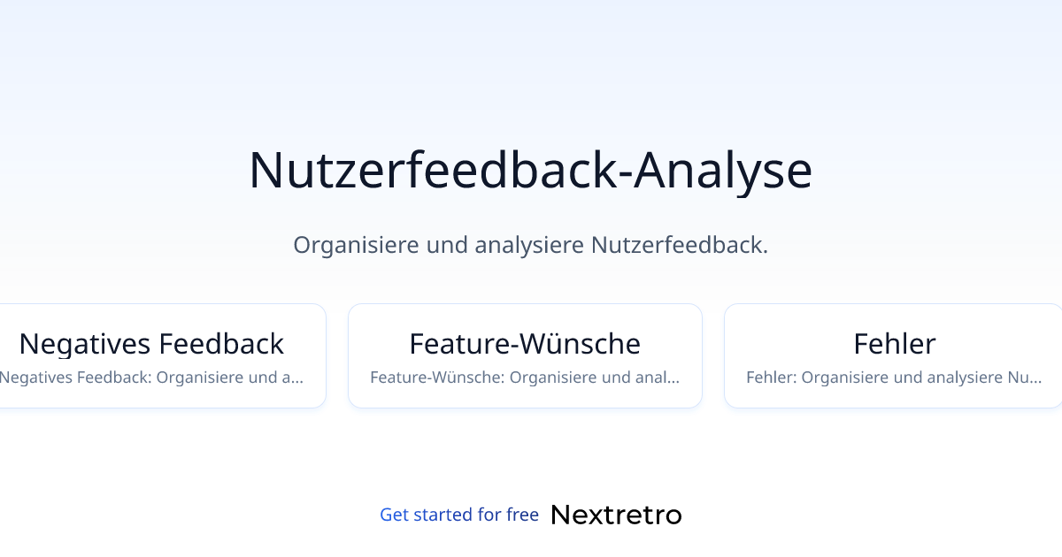 Nutzerfeedback-Analyse