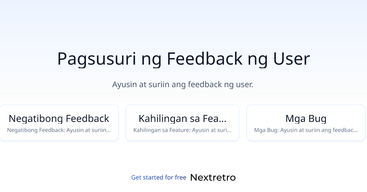 Pagsusuri ng Feedback ng User