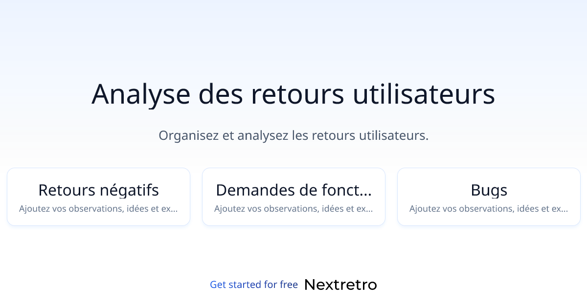 Analyse des retours utilisateurs