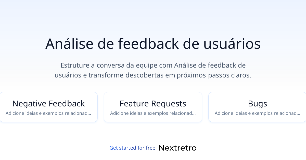 Análise de feedback de usuários